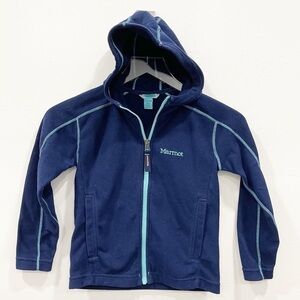 Marmot Fleece Hoodie Full Zip Jacket Blue Size XS Girls